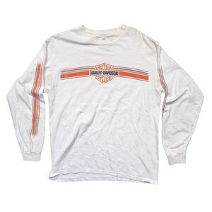 Harley Davidson white Long Sleeve Shirt